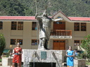 statue in Agua Calientes