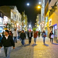 pedestrian street off Plaza de Armas at night