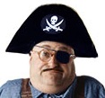 Head of the Bloglines downtime plumber, as a pirate