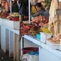 butchered horned head in Mercado San Pedro