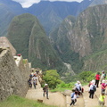 looking down from Machu Picchu