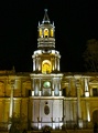 Basílica Cathedral tower at night