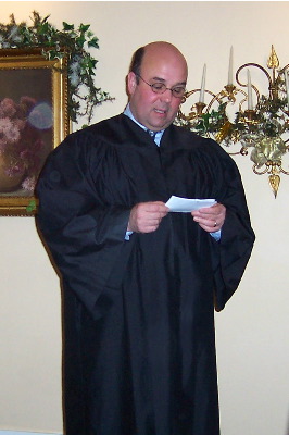 Chip, our officiant, making it official.