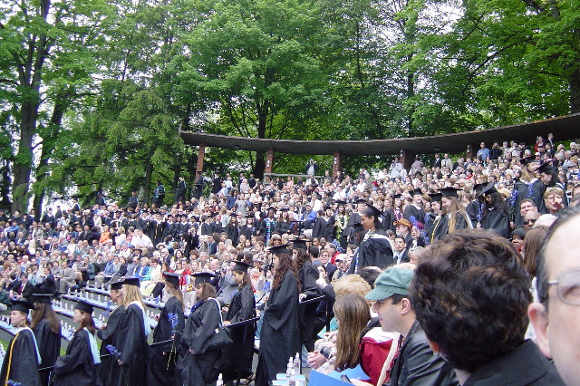 Students entering ampitheater #2